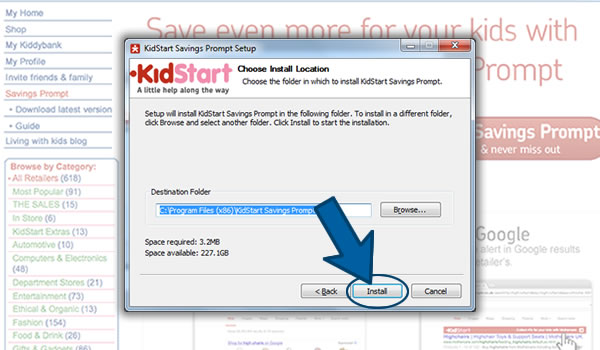 Install the KidStart Savings Prompt on Internet Explorer Step 4