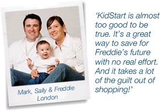 Click to register with KidStart and start earning money back for your kids