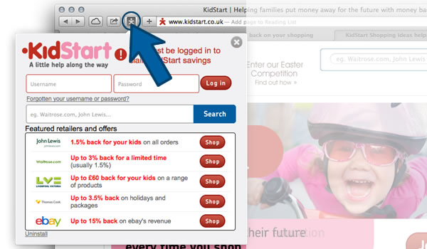 Install the KidStart Savings Prompt on Safari - Step 4