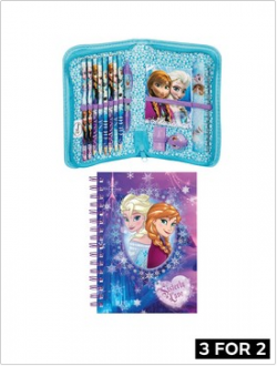 Disney Frozen Notebook and Filled Pencil Case