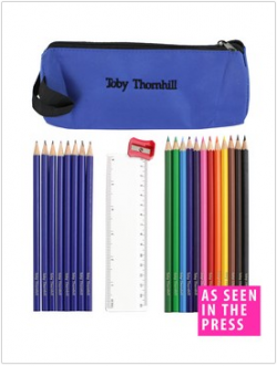 Personalised Pencil Case and Pencils