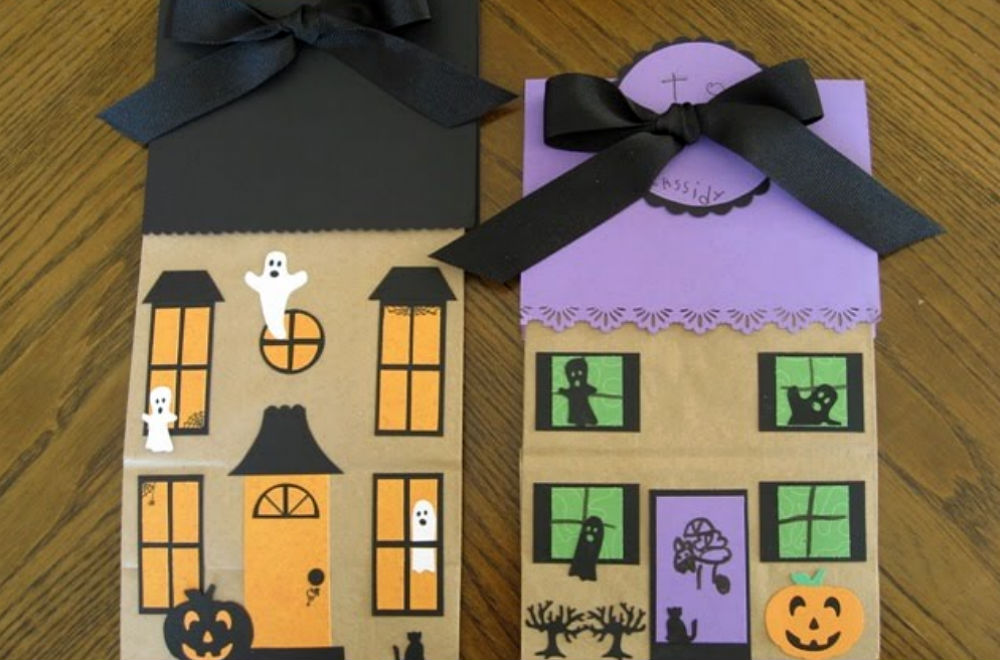 paper bag haunted house