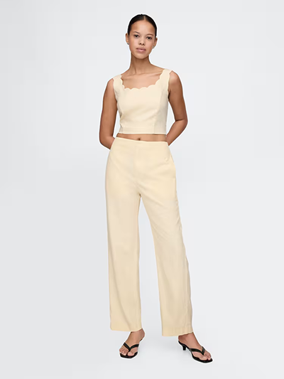 Gap Trousers Butter Yellow