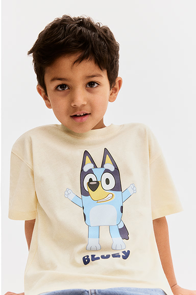 H&M Boys Blue T-shirt Butter Yellow