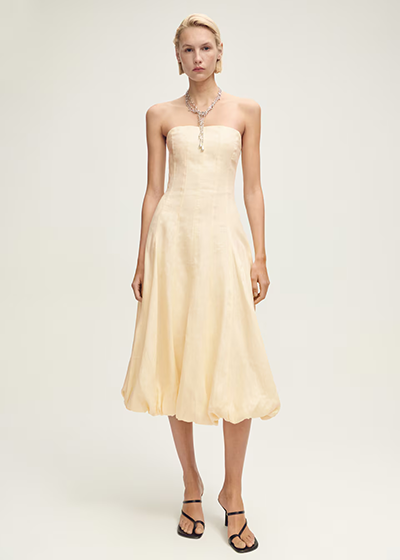 Mango Dress Butter Yellow