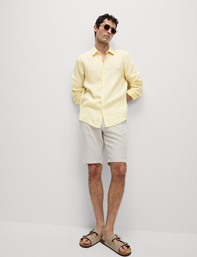 M&S Shirt Butter Yellow
