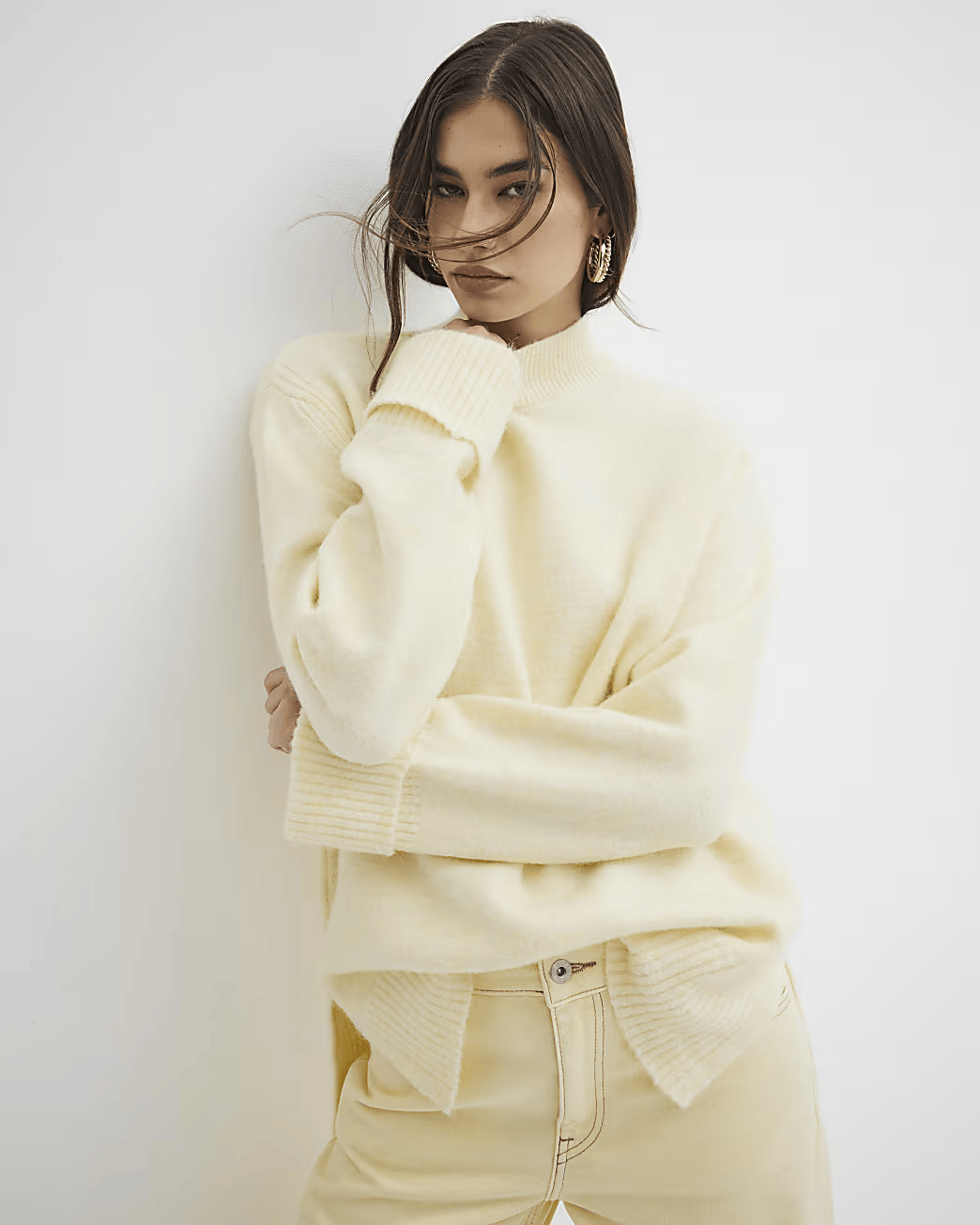 River Island Jumper Butter Yellow