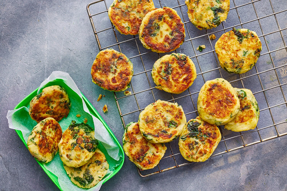 Potato and Kale Cakes Lunchbox Ideas