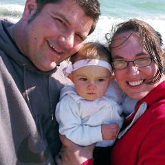 Family portrait of Nikki, Paul & Maddie