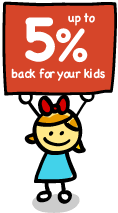 Get up to 5% back for your kids from Argos - click to shop